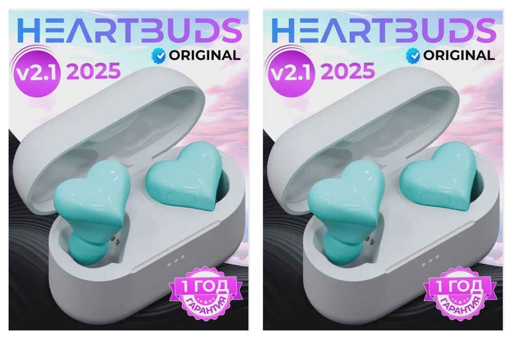 Слева кадр из карточки HEARTBUDS, справа тот же кадр в чужой карточке